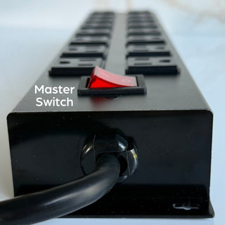 GROUNDED POWER STRIP WITH MASTER SWITCH no EMF 16 outlet