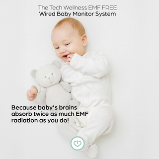 Baby's brains absorb twice as much EMF wired no emf baby monitor