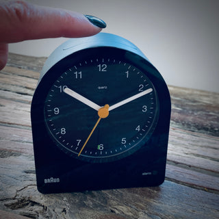 NEW Braun Black Analog No EMF alarm clock