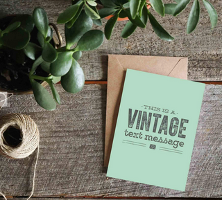 Vintage Text Message Analog Greeting Card