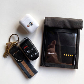 Faraday Bag That's Not Fancy, But Nice. Tech Wellness Black Faraday SMALL: Key Fob, Flip Phone / Smart Phone (15.5 x 9 CM // 6.1 x 3.54 Inches )
