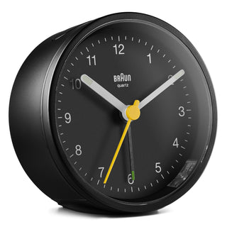 Keep The Bedroom EMF Radiation Free! Beautiful Modern Alarm Clock Body Tech Wellness Black Clock with Black Dial