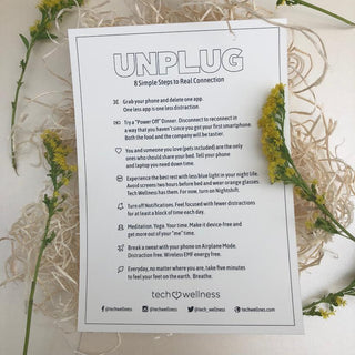 Men's Unplug Graphic Blue Tee Wellness Wear Tech Wellness