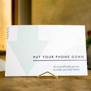 Unplug•Intention Cards • Gentle Reminders To Live In Balance With Technology Tech Wellness Disconnect To Reconnect Set Comes WithGold Stand