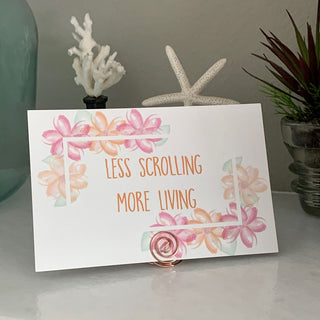 Unplug•Intention Cards • Gentle Reminders To Live In Balance With Technology Tech Wellness Unplug and Adventure Set comes with Rose Gold Stand