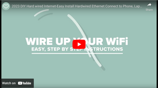 Video: DIY Hard wired Internet-Easy Install Hardwired Ethernet Connect to Phone, Laptop Turn off WiFi