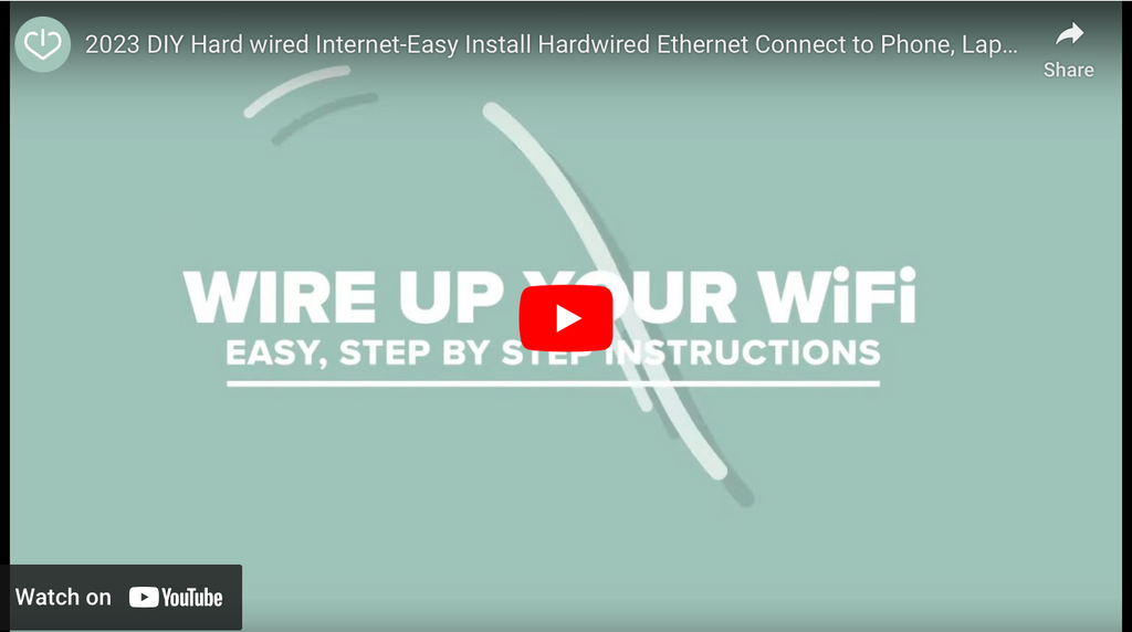 Hardwired Connection Video: DIY Hard wired Internet-Easy Install Hardwired Ethernet Connect ...