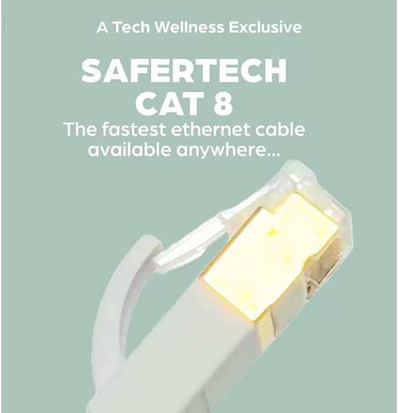 EMF Free CAT 8 Ethernet Cable. The Fastest and SAFEST Ethernet Cable You Can Buy! Only We Have It!
