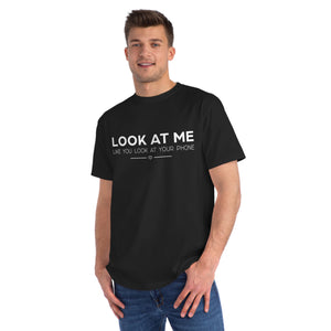 Stop looking at phone tee organic