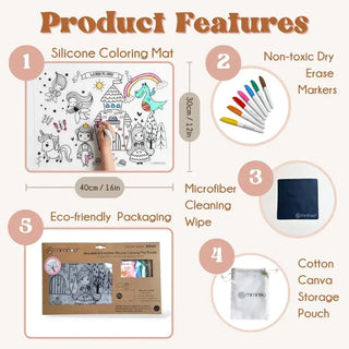 Screen-Free Meals Kids Coloring Placemat