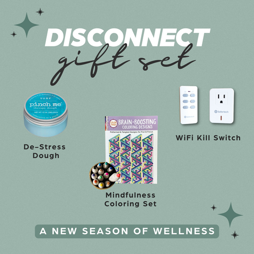 Disconnect Gift Set: De-Stress Dough, WiFi Switch, Coloring Set
