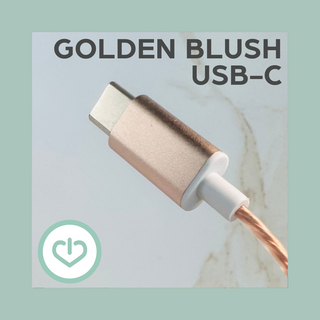 Gold headset with built in USBc adapter
