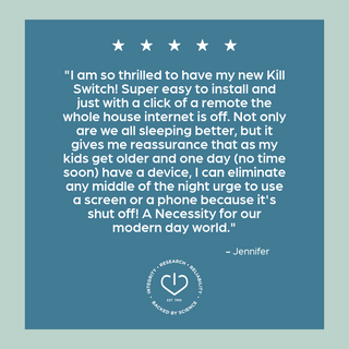 Testimonial For the Tech Wellness WiFi Kill Switch