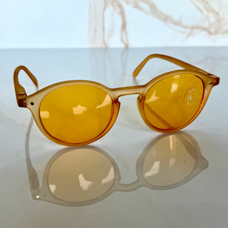 amber orange blue block cute glasses