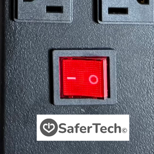SaferTech Shielded Power Strip • 16 Grounded Outlets • No EMF