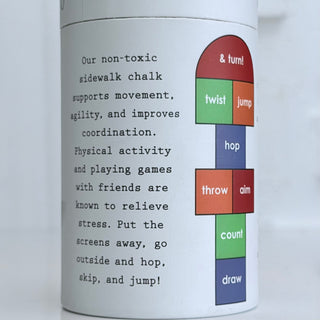 Hopscotch Chalk - 6 Super, Fun Natural & Non-Toxic Colors