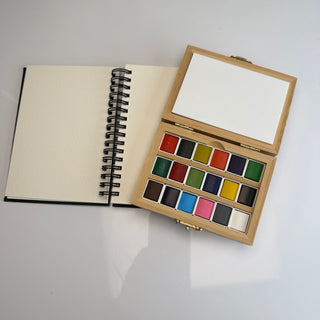 Watercolor Set with Paper Pad