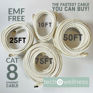 Hard Wired Connection shielded safe no emf ethernet cable