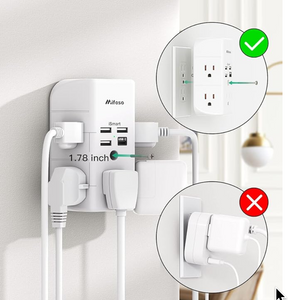 No EMF Charge ports with night light power strip