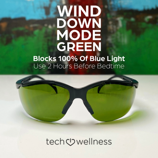 Green Sleep Prep Glasses