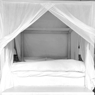 Faraday canopy from the foot of the bed