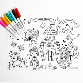 Screen-Free Meals Kids Coloring Placemat