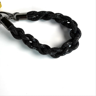 black bling wrist strap