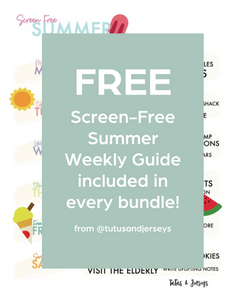 Screen Free Summer guide