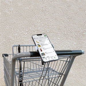 Hands Free Phone Holder - For Grocery Carts, Bikes  Strollers