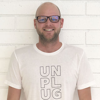 Men's Unplug Graphic Blue Tee