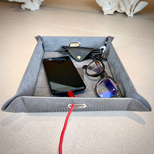 A Lovely Leather Basket Caddy To Charge Your Phone •Beautiful, Organized and Safe