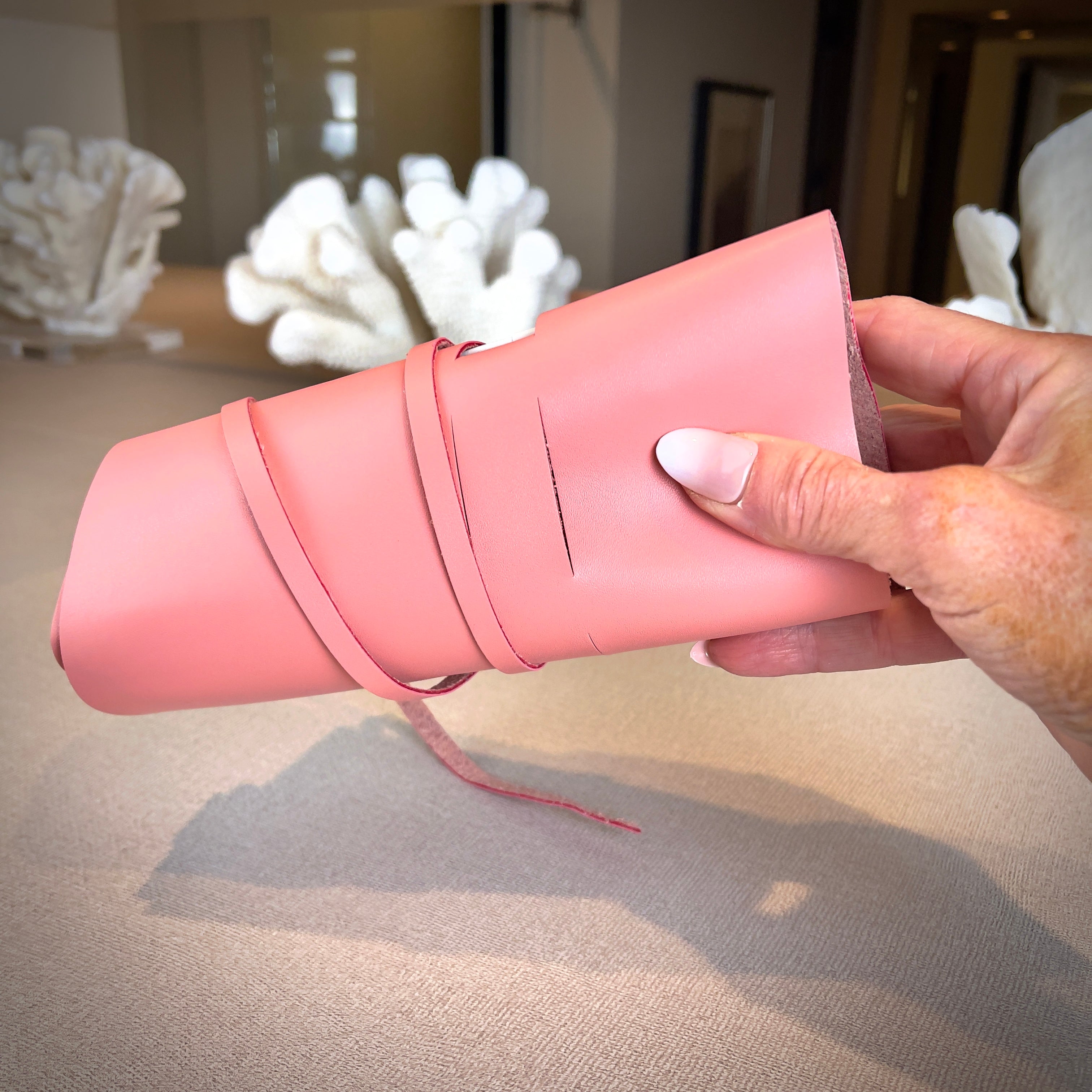 Leather Cord Organizer Wrap – Tech Wellness - Main Image