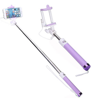 hard wired selfie stick