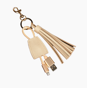 Gorgeous Smartphone Key Chain USB/iPhone Charger- Wait For It- WITH A TASSEL!