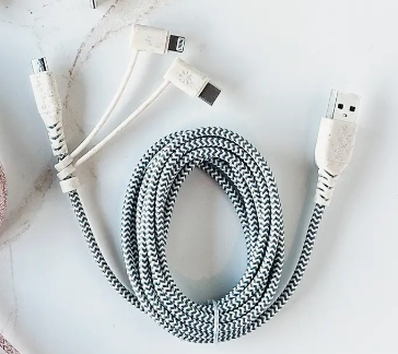 Eco Charging Cord Works with Lightning, USB and Micro USB
