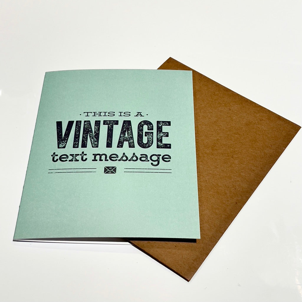 Vintage Text Message Analog Greeting Card