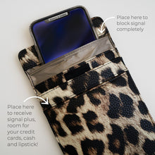 A Digital Wellbeing Must Have! A Faraday Bag That Works: Beautiful Privacy + EMF Protection Cellphone Case Laptop too! Body Tech Wellness Medium LEOPARD VEGAN LEATHER Faraday for Phone: Fits Most iPhones 19 x 11.5 cm, 7.48 x 4.52 inches 