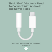 air tube headphones USB-C connector
