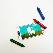 Kids Pack! Blue Light Blocking Glasses, Crayon Stylus & Unplugged Create Your Own Greeting Card Set