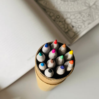 Mindfulness Coloring Book and Colored Pencil Set.