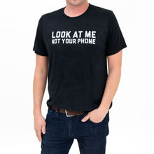 Men's Look At Me Not Your Phone - Bold Black Tee Body Tech Wellness XS 
