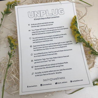 Men's Unplug Graphic White Tee Wellness Wear Tech Wellness 