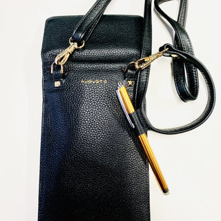 RESTOCK: The AUGUST Faraday Cross Body Leather Phone Case. Stylish EMF-Radiation Protection, RFID Credit Card Slots, Plus A Place For Your Essentials Tech Wellness 