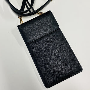 RESTOCK: The AUGUST Faraday Cross Body Leather Phone Case. Stylish EMF-Radiation Protection, RFID Credit Card Slots, Plus A Place For Your Essentials Tech Wellness 