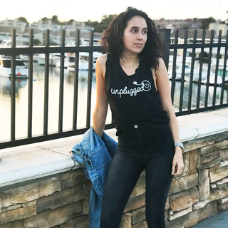 Unplugged Muscle Tank Shirt in Black. Rose. Stone. Wellness Wear Tech Wellness X Large Charcoal 