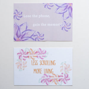 Unplug•Intention Cards • Gentle Reminders To Live In Balance With Technology Tech Wellness 