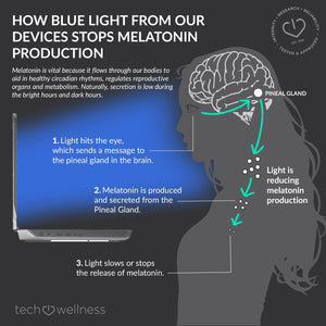 Wrap Aound Blue Blocking For Full Protection For Better Sleep & Calm Days Bluelight glasses Tech Wellness 